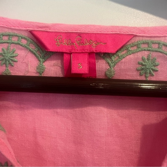 LILLY PULITZER Coby Linen Tunic Pink/Green Size Small
EUC - Picture 3 of 6